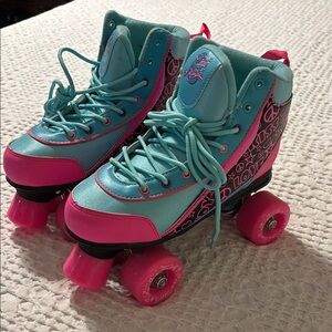 Kids Roller Skates - Pink and Blue